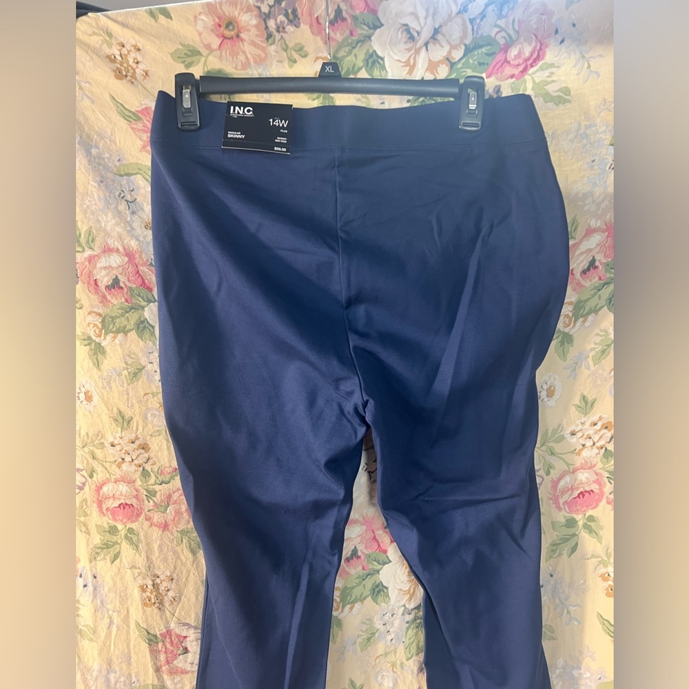 INC International Concepts Navy Skinny Pants - Picture 4 of 13